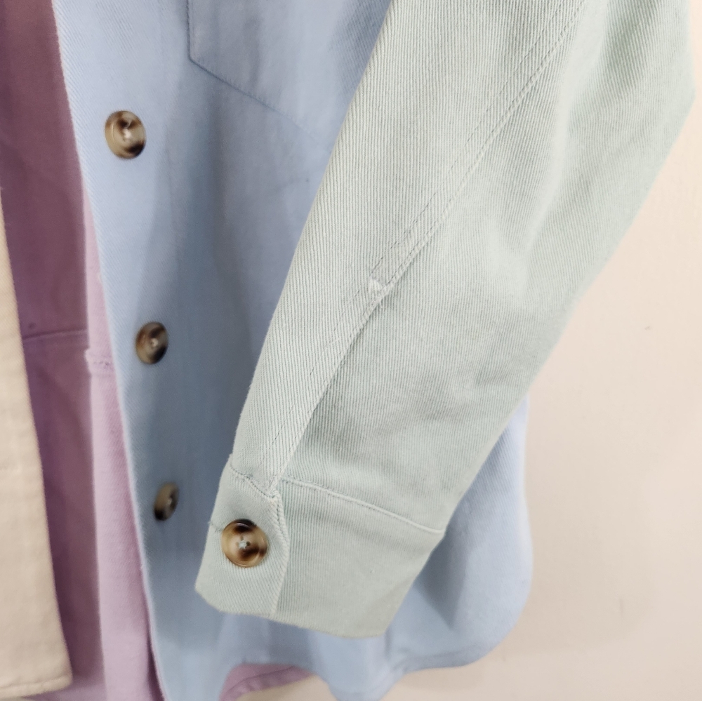 English Factory Pastel Colorblock Button-Up Jacket - Picture 4 of 7